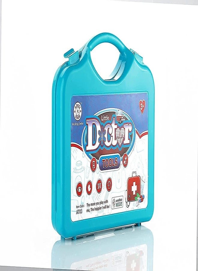 QEXLE Doctor Play Set with Foldable Suitcase, Doctor Set Toy Game Kit, Compact Medical Accessories Toy Set Pretend Play Sets,Docter Kit Toy for Kids. (Kids Doctor Tools Set) - Image 2